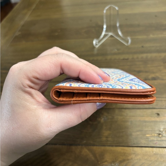 Colorful Patterned Wallet in Blue, Pink and Yellow - Picture 6 of 8